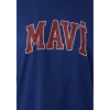 Mavi 1600843-70758 Mavi Logo Baskılı Mavi Tişört