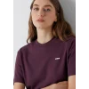 Mavi 1612122-70223 Mini Mavi Logo Baskılı İnterlok Kahverengi Basic Tişört