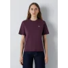 Mavi 1612122-70223 Mini Mavi Logo Baskılı İnterlok Kahverengi Basic Tişört