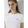 Mavi 1613848-620 Mavi Logo Baskılı Beyaz Tişört