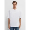 Mavi 0613553-620 Mavi Baskılı Beyaz Tişört