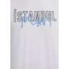 Mavi 067114-620 İstanbul Baskılı Beyaz Tişört