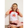 Defacto H3479A8WT34 Beyaz My Melody Fıtted Bisiklet Yaka Ribana Kısa Kollu Tişört Kız Çocuk