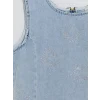 LCW Kids Mavi Taşlı Kız Çocuk Jean Elbise