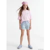 LCW Kids İndigo Kalp Nakışlı Kız Çocuk Jean Şort