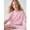 LCW Kids Pembe Kısa Kollu Kız Çocuk Soft Touch Takım