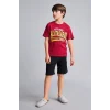 Defacto H7340A8RD119 Kırmızı %100 Pamuk Galatasaray Kısa Kollu Pijama Üstü Şort Pijama Alt 2li Pijama Takımı Erkek Çocuk