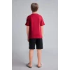 Defacto H7340A8RD119 Kırmızı %100 Pamuk Galatasaray Kısa Kollu Pijama Üstü Şort Pijama Alt 2li Pijama Takımı Erkek Çocuk