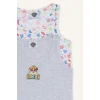 Defacto C2900A8GR93 Gri Paw Patrol Lisanslı Desenli 2li Gri Melanj Atlet Erkek Çocuk