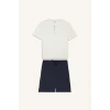 Defacto H8680AXWT34 Beyaz %100 Pamuk New Regular Fıt 2li Şortlu Pijama Takımı