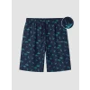 LCW SWIMWEAR Lacivert Diz Altı Boy Palmiye Desenli Erkek Deniz Şortu