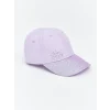 LCW ACCESSORIES Lila Yazı Nakışlı Kız Çocuk Kep Şapka