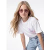 LCW Kids Beyaz Baskılı Kız Çocuk Tişört