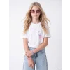 LCW Kids Beyaz Baskılı Kız Çocuk Tişört