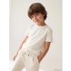 LCW Kids Bej Bisiklet Yaka Erkek Çocuk Tişört