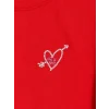 LCW Kids Kırmızı Loose Fit Baskılı Kız Çocuk Tişört