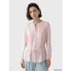 LCW Modest Pembe Pileli Kuşaklı Oversize Kadın Gömlek Tunik