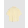 LCW Vision Sarı Oversize Poplin Kadın Gömlek