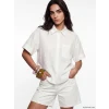 LCW Vision Beyaz Oversize Poplin Kadın Gömlek