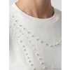 LCW EVERYDAY Beyaz İnci İşlemeli Soft Touch Kadın Tunik