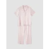 LCW DREAM Pembe Gömlek Yaka Saten Kadın Pijama Takımı