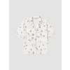 LCW DREAM Ekru Gömlek Yaka %100 Pamuklu Kadın Şortlu Pijama Takımı