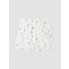 LCW DREAM Ekru Gömlek Yaka %100 Pamuklu Kadın Şortlu Pijama Takımı
