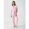 LCW DREAM Pembe Gömlek Yaka %100 Pamuklu Kadın Pijama Takımı