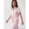 LCW DREAM Pembe Gömlek Yaka %100 Pamuklu Kadın Pijama Takımı