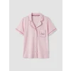 LCW DREAM Pembe Gömlek Yaka %100 Pamuklu Kadın Pijama Takımı