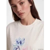 LCW DREAM Pembe Bisiklet Yaka Baskılı Kadın Şortlu Pijama Takımı