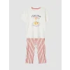 LCW DREAM Kırmızı Bisiklet Yaka Baskılı Kadın Pijama Takımı