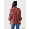 LCW EVERYDAY Bordo Çizgili Oversize Armürlü Kadın Gömlek
