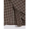 LCW Modest Kahverengi Ekose Keten Karışımlı Kadın Gömlek Tunik