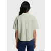 LCW Vision Yeşil Oversize Poplin Kadın Gömlek