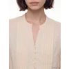 LCW Modest Sarı Pileli Kuşaklı Kadın Gömlek Tunik