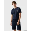 LC WAIKIKI Lacivert Fenerbahçe Baskılı Erkek Şortlu Pijama Takımı