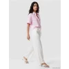 LCW Vision Pembe Çizgili Oversize Kadın Gömlek