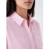 LCW Vision Pembe Çizgili Oversize Kadın Gömlek