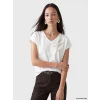 LCW EVERYDAY Beyaz Soft Touch Nakışlı Kadın Tişört
