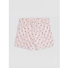 LCW Young Bordo Baskılı Kadın Şortlu Pijama Takımı