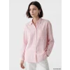 LCW Modest Pembe Çizgili Oversize Kadın Gömlek Tunik