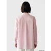 LCW Modest Pembe Çizgili Oversize Kadın Gömlek Tunik