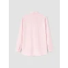LCW Modest Pembe Çizgili Oversize Kadın Gömlek Tunik