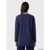 LCW EVERYDAY Lacivert Bisiklet Yaka Soft Touch İşlemeli Bluz