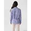 LCW EVERYDAY Mor Beli Kuşaklı Desenli Kadın Gömlek Tunik