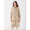 LCW Modest Ekru Desenli Poplin Kadın Gömlek Tunik