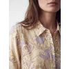 LCW Modest Ekru Desenli Poplin Kadın Gömlek Tunik