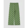 LCW DREAM Yeşil V Yaka Kadın Kaprili Pijama Takımı