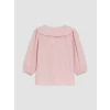 LCW EVERYDAY Pembe Bebe Yaka Ekose Bağcıklı Bluz